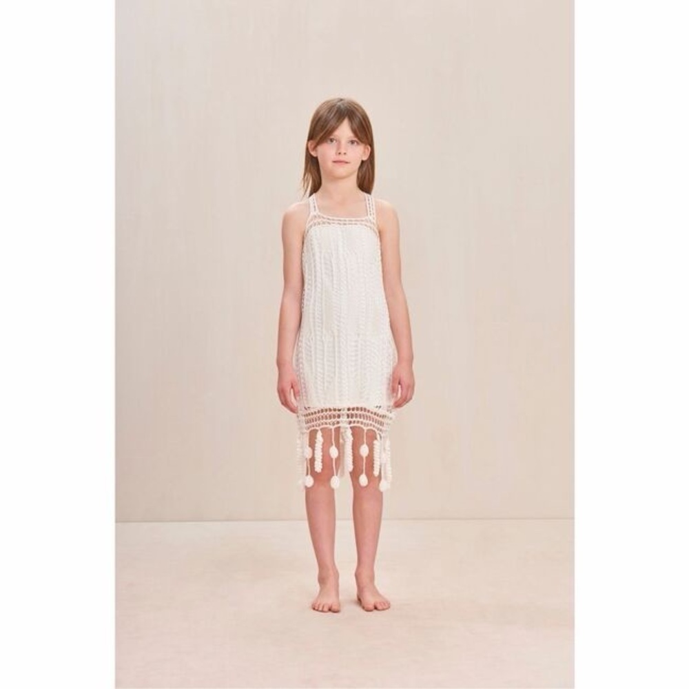 NWT CULT GAIA Bronté Kids Dress, OFF WHITE